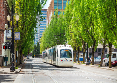 Light train of the Portland Streetcar system