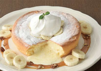 絶品ふわとろチーズパンケーキ(キャラメルバナナ)