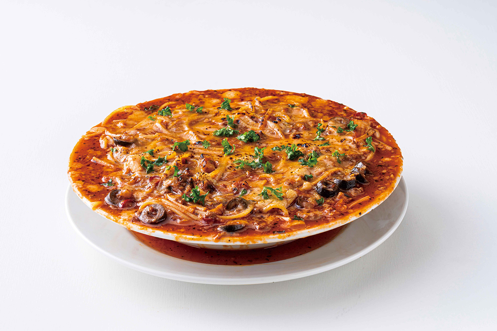 濃厚トマトとにんにくクリーミーパスタ