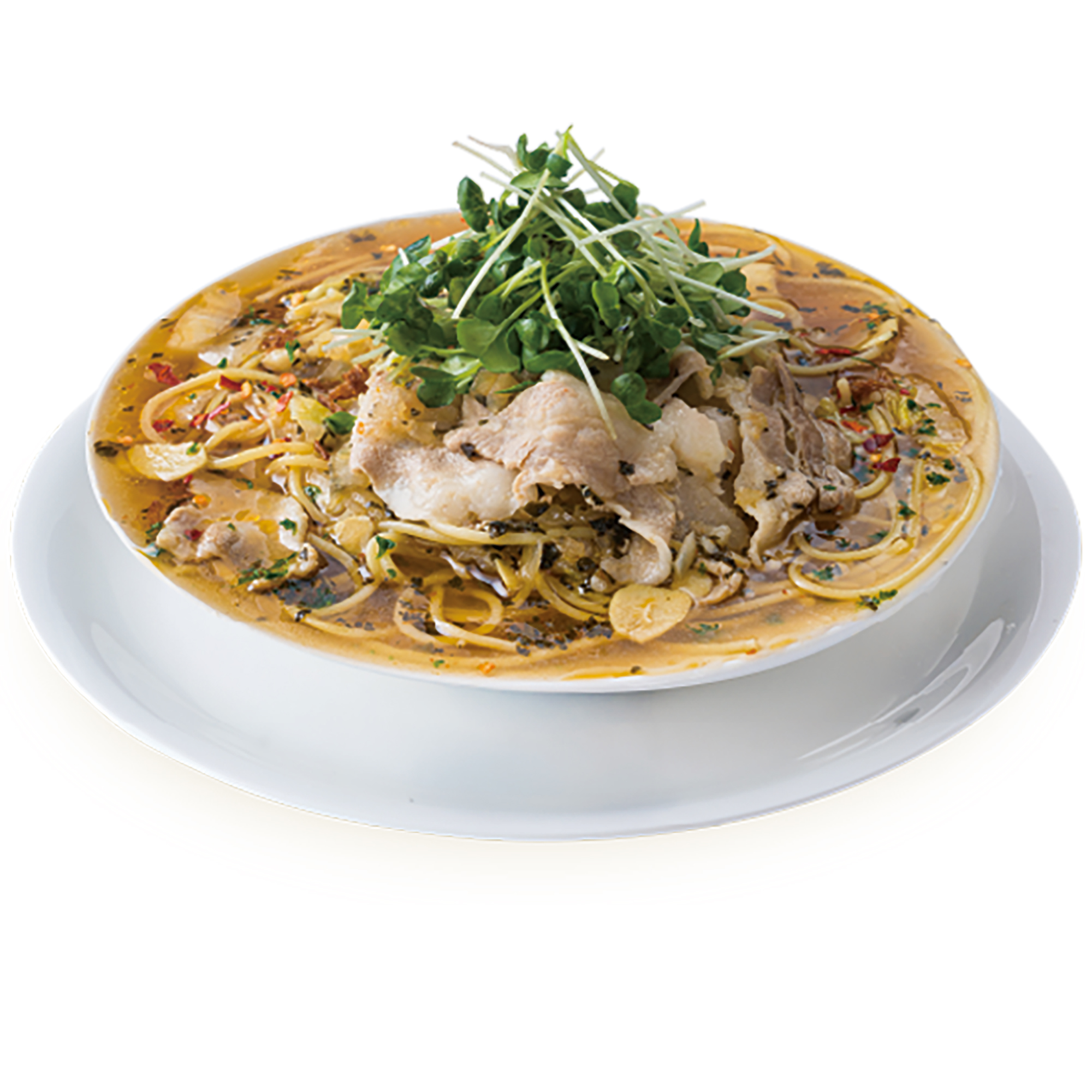 香味野菜と豚しゃぶの旨辛スープ